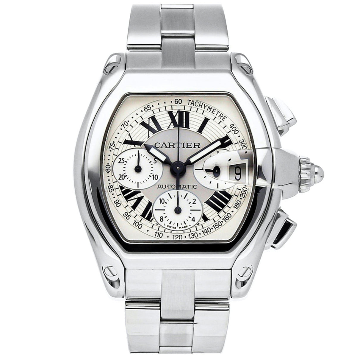 Cartier Men's Roadster - Silver Dial - 100m