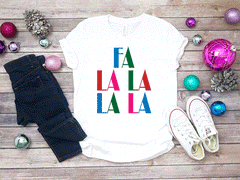 CHRISTMAS Unisex Kid's/Adul't 'FALALALALA' T-Shirt