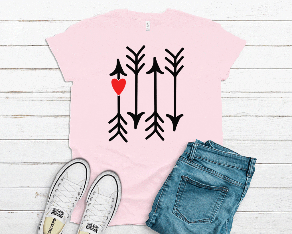 Girl's/Women's Heart & Arrows T-Shirt