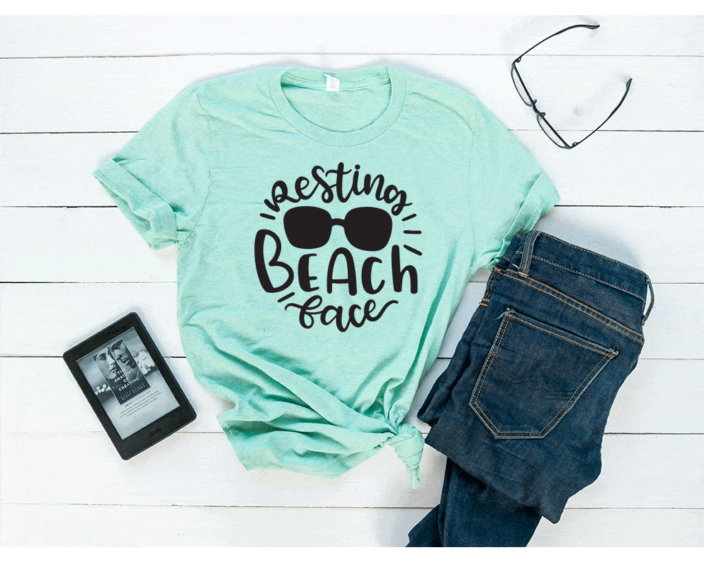 Women's 'Resting Beach Face' T-Shirt