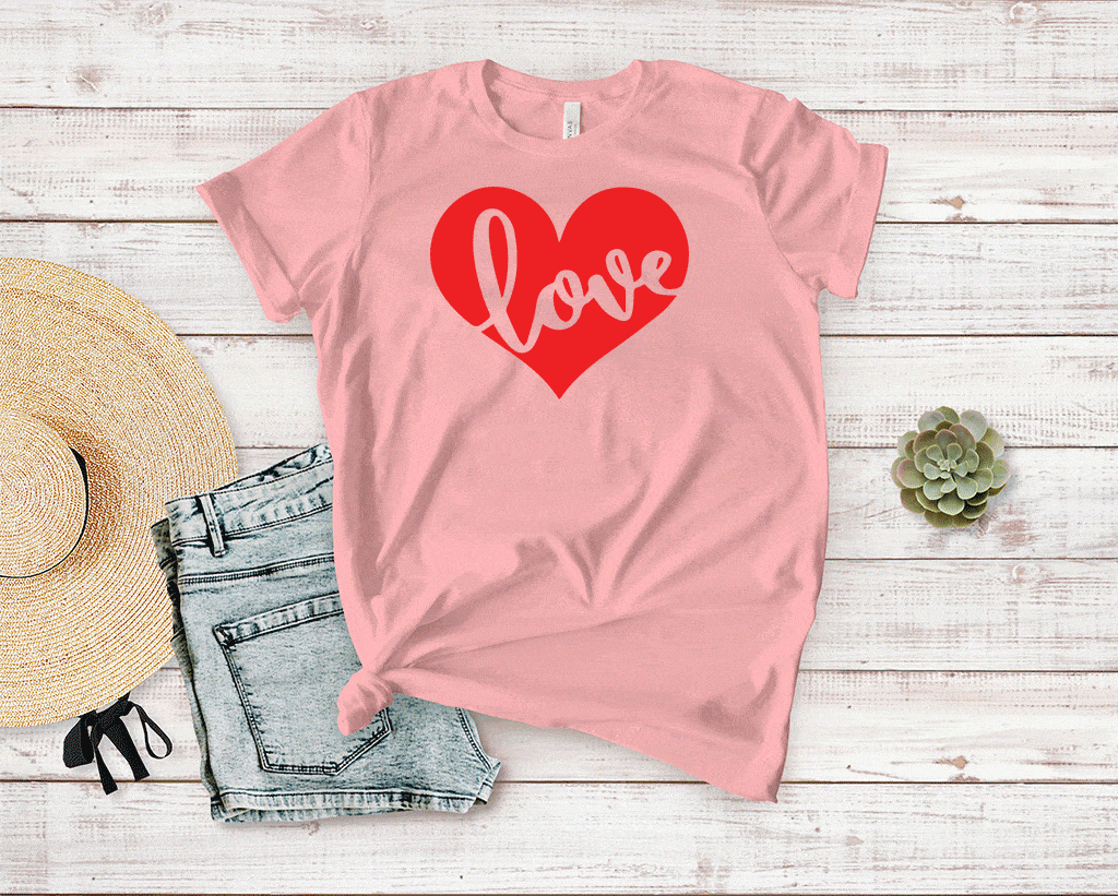 Girl's/Women's Heart Love T-Shirt