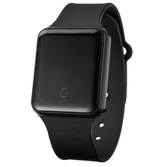 Unisex Digital Watch, LED, Silicone Bracelet, Classic Square Face