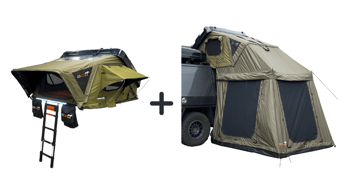 CO-Armadillo X3 Rooftop Tent Left + Annex - No Warranty - No Return
